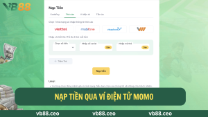 Nạp tiền qua ví điện tử MoMo