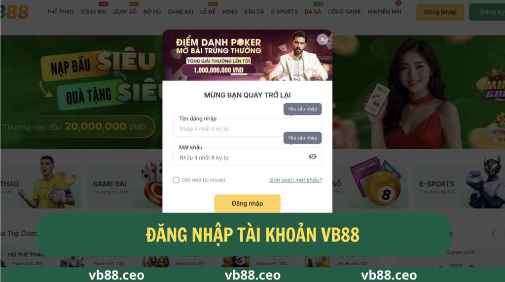 đăng nhập vb88